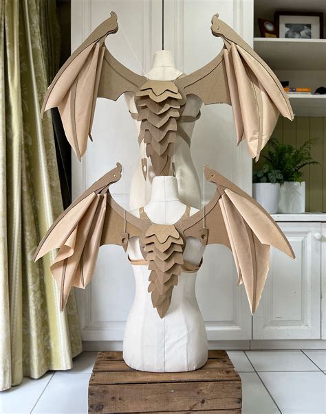 diy cardboard dragon wings